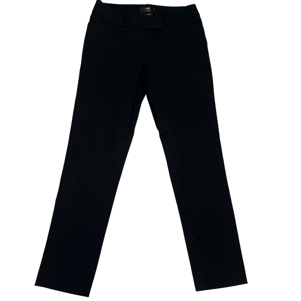 Mossimo Black Stretch‎ Extensible Straight Leg Dress Pants Womens Size 4 Cotton